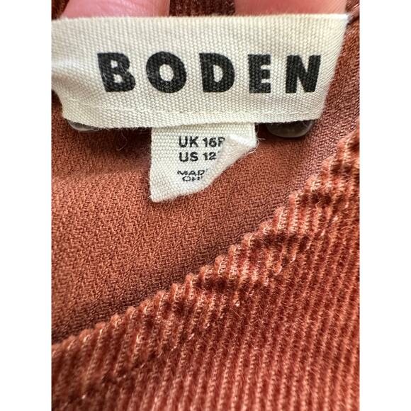 Boden Evie Corduroy Shift Dress in Brown Size 12 - Picture 5 of 11